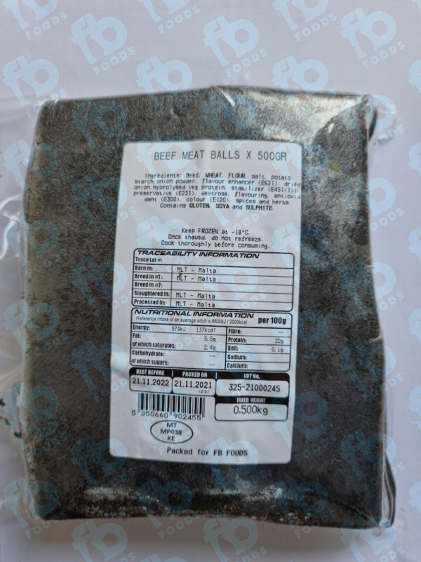 10 Beef Meat Balls x 500gr - Image 3