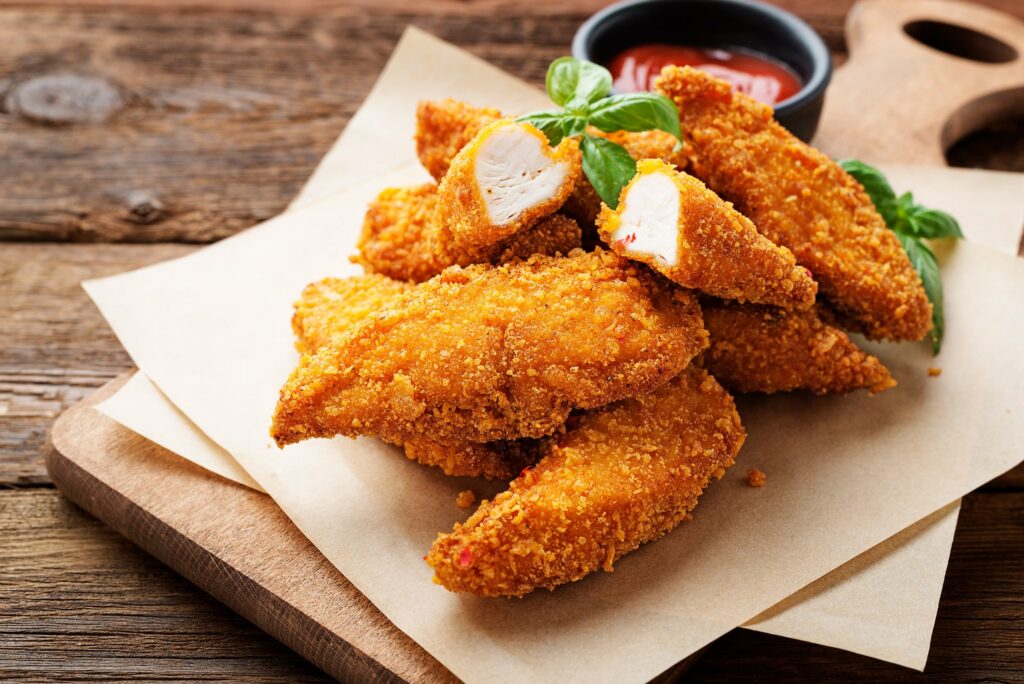 Chicken Mini Fillets in a Rice Crispy Coating x 1kg - FB Imports
