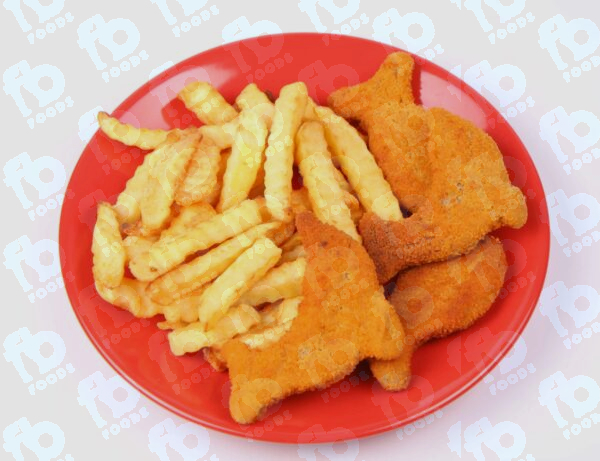 Crispy Breaded Fish Shapes x 1kg
